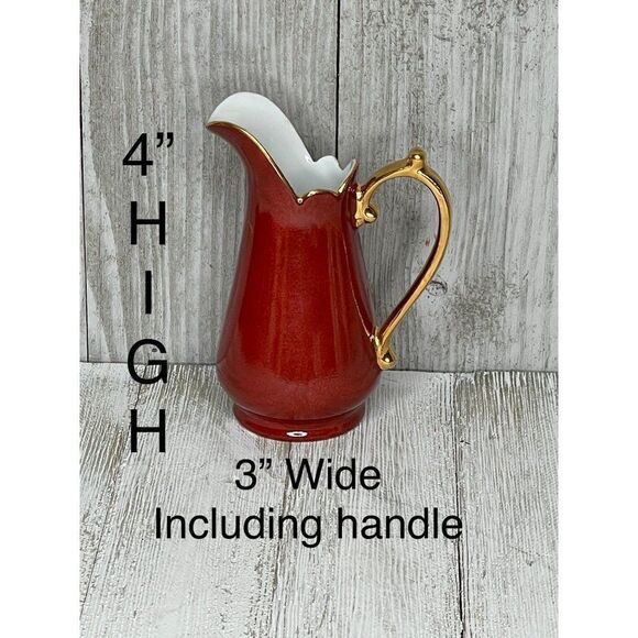 Vintage L. Godinger & Co. Enameled Porcelain Mini Pitcher Ewer - Picture 3 of 6